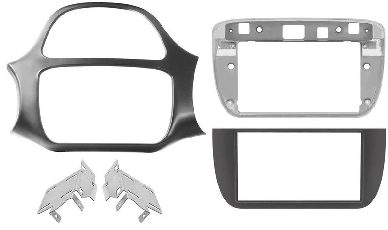 Phonocar 03750 Mascherina 2 Din per Fiat Punto 12- Punto Evo colore nero lucido