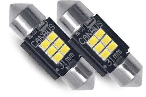 Lampade Led universali luci retromarcia/porta targa Can bus integrato 31mm (COPPIA) Phonocar 07701
