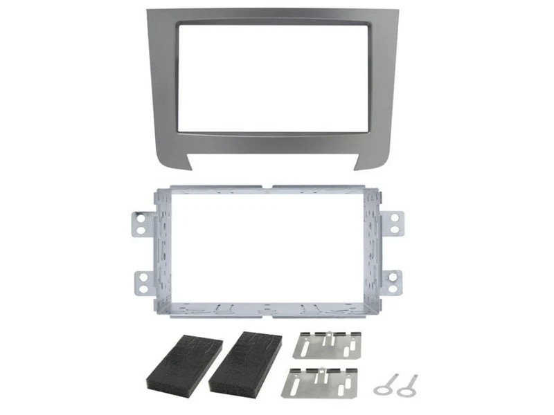 Phonocar 03649 Mascherina 2 Din per Ssangyong Rexton 13- colore grigio metallizzato