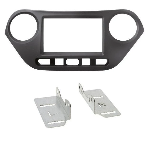 Phonocar 03680 Mascherina 2 Din per Hyundai i10 14- Ssangyong Korando 14- colore nero