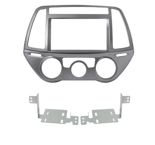 Phonocar 03683 Mascherina 2 Din per Hyundai i20 12-14 colore grigio metallizzato