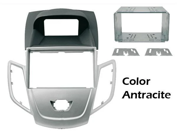 Phonocar 03660 Mascherina 2 Din per Ford Fiesta 2008- colore antracite