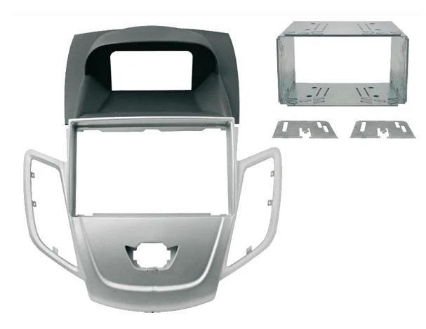 Phonocar 03661 Mascherina 2 Din per Ford Fiesta 2008- colore argento