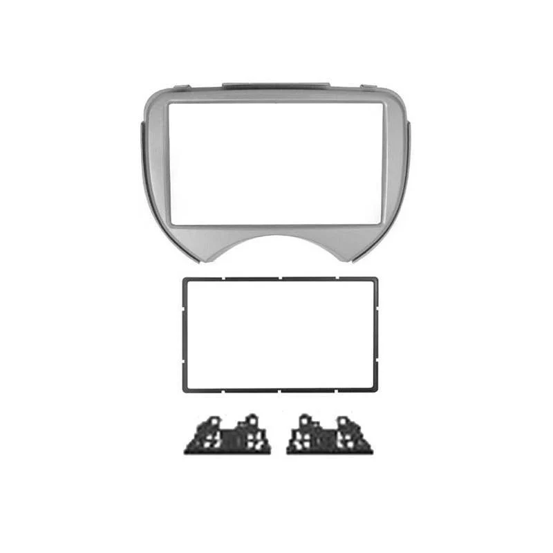 Phonocar 03591 Mascherina 2 Din per Nissan Micra 11-13 colore grigio metallizzato
