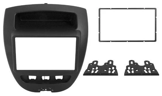 Phonocar 03596 Mascherina 2 Din per Toyota Aygo -14 Citroen C1 -14 Peugeot 107 -14 colore nero