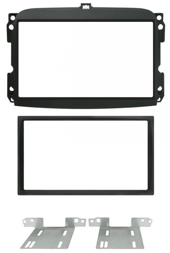 Phonocar 03647 Mascherina 2 Din per Fiat 500L colore nero kit fissaggio radio universale