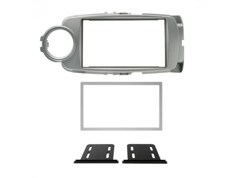 Phonocar 03632 Mascherina 2 Din per Toyota Yaris 12-15 colore grigio metallizzato