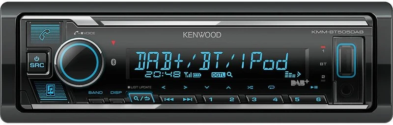 Kenwood KMM-BT505DAB autoradio 1 DIN con DAB+, Bluetooth, Spotify,USB