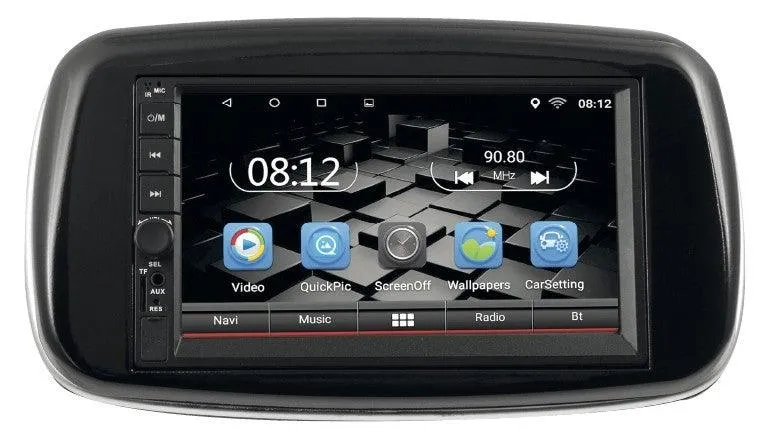 Phonocar VM121 Media station per Smart 14- Android Deckless 7'' USB-SD Wi-Fi Bluetooth GPS + mappa Europa