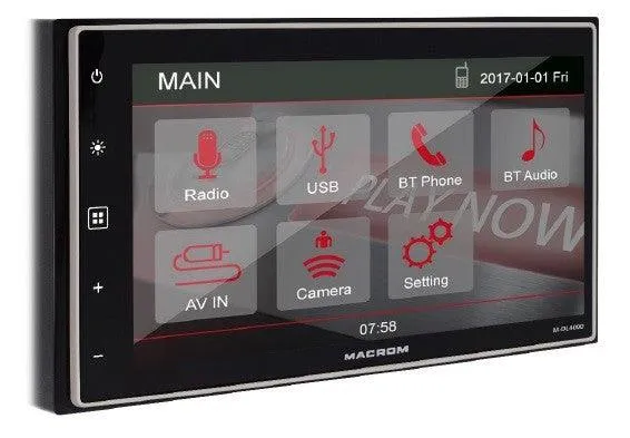 MACROM M-DL4000 autoradio 2 DIN con Bluetooth, USB e radio FM