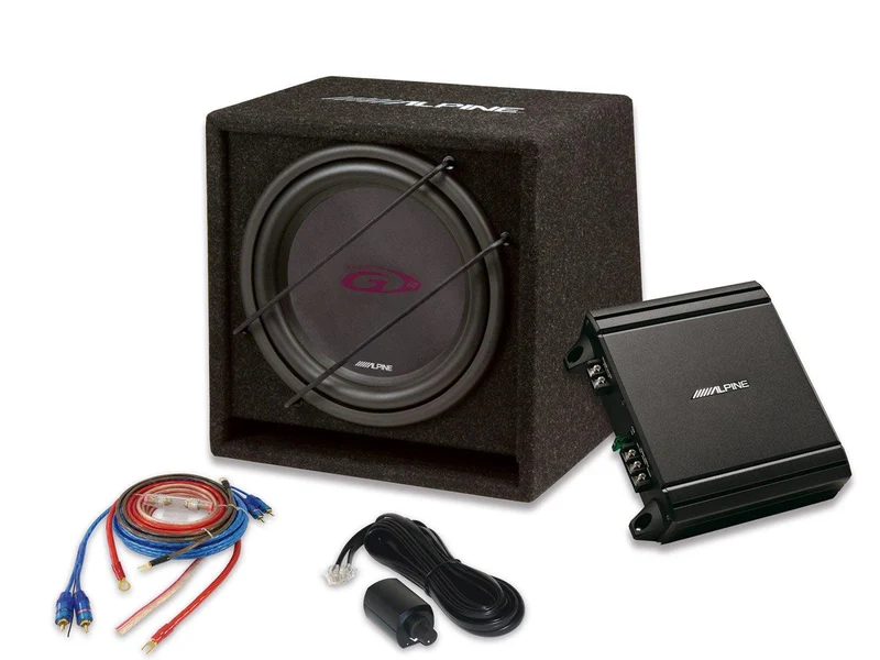 Alpine SBG-30KIT Kit Subwoofer in cassa da 30 cm (12'') 550 Watt + Amplificatore Digitale Mono MRV-M250