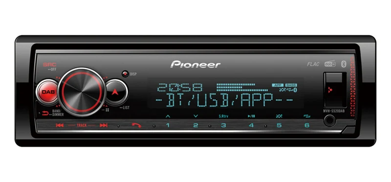 Pioneer MVH-S520DAB autoradio 1 DIN con DAB, Bluetooth, illuminazione Multi Colour, USB