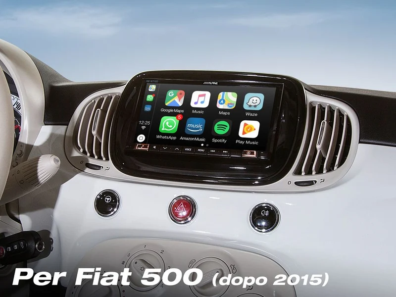 Alpine INE-W710-500MCA autoradio 2 DIN 7" per Fiat 500, Apple CarPlay e Android Auto