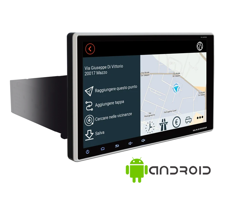 Macrom M-AN900 monitor 9" radio multimediale 2 DIN Android 8.1, wifi, GPS