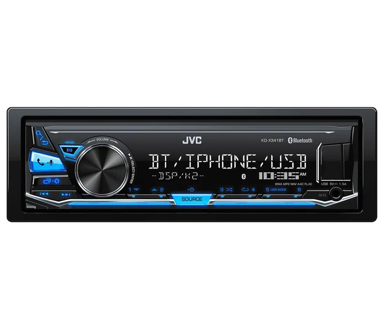 JVC KD-X341BT Autoradio 1 DIN Digital Media Receiver con Bluetooth®, USB frontale e AUX