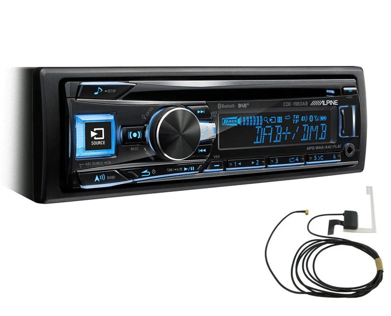 Alpine CDE-196DAB+ANT autoradio CD con ricevitore DAB + antenna DAB KAE-242DA