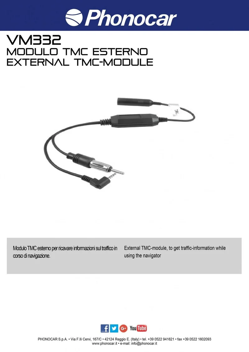 Phonocar VM332 Modulo TMC esterno