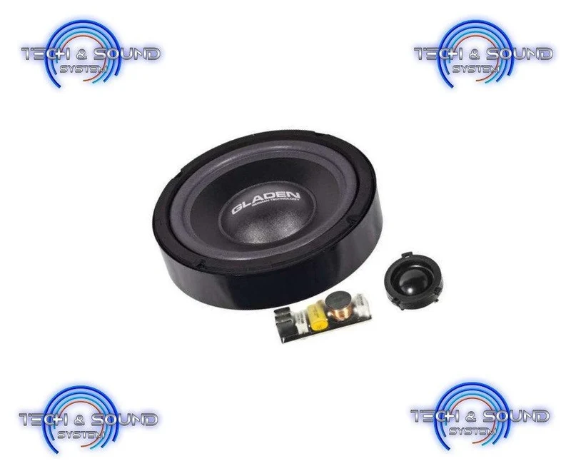 GLADEN ONE 200 T5 G3 altoparlanti per auto 2 vie per VW T5 Bus Woofer da 200 mm, 2 x 150/100W