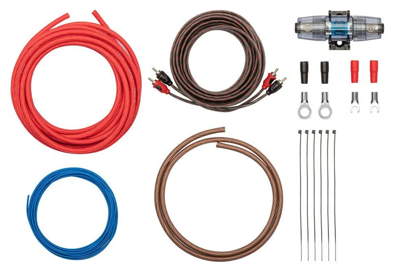 Kit cavi collegamento amplificatore o sub amplificato V10 da 10mm2