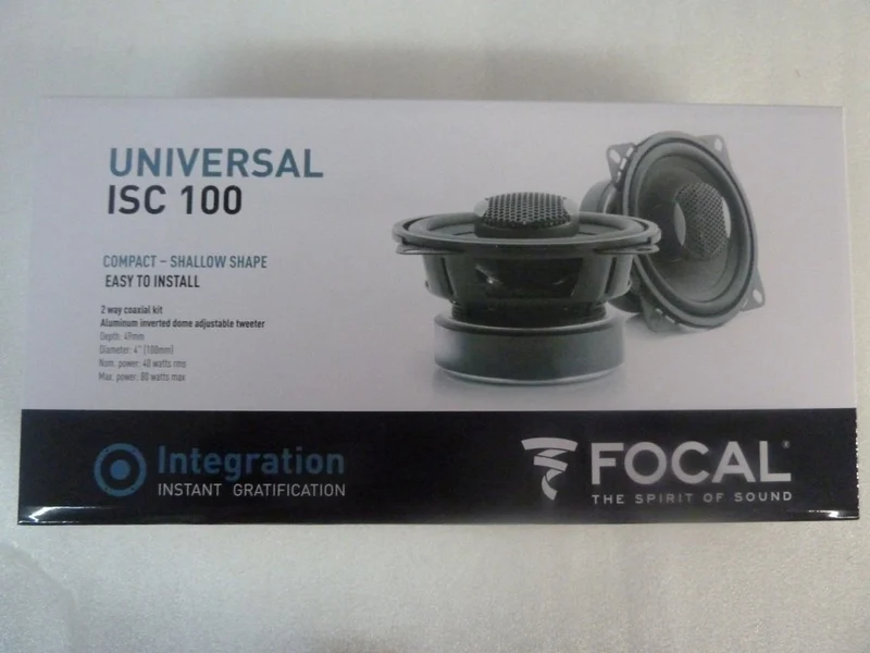 FOCAL ISC 100 kit altoparlanti coassiali 2 vie 4" (10cm) polyglass 80 Watts