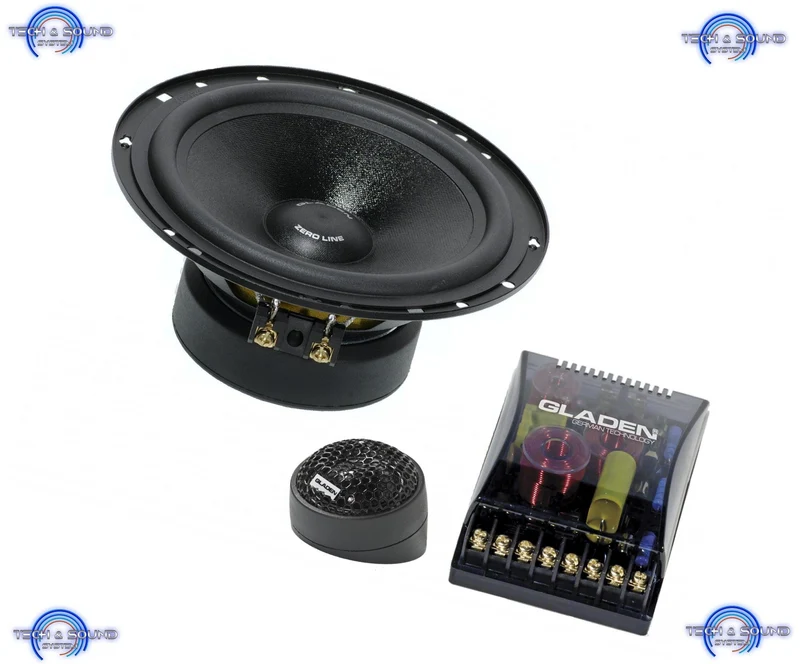 GLADEN ZERO 165 altoparlanti 2 vie, woofer da 165 mm, 2x 150/100 Watt, impedenza 3 Ohm
