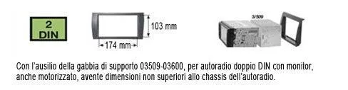 Phonocar 03446 Mascherina 2 DIN per Ford Mondeo 03-07 colore nero