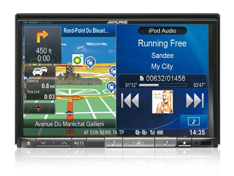Alpine INE-W928R autoradio 2 DIN Car media station da 8'' con GPS e bluetooth , DVD , USB