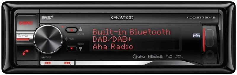 Kenwood KDC-BT73DAB Autoradio CD/USB con tuner DAB e DAB+ e vivavoce BT integrati