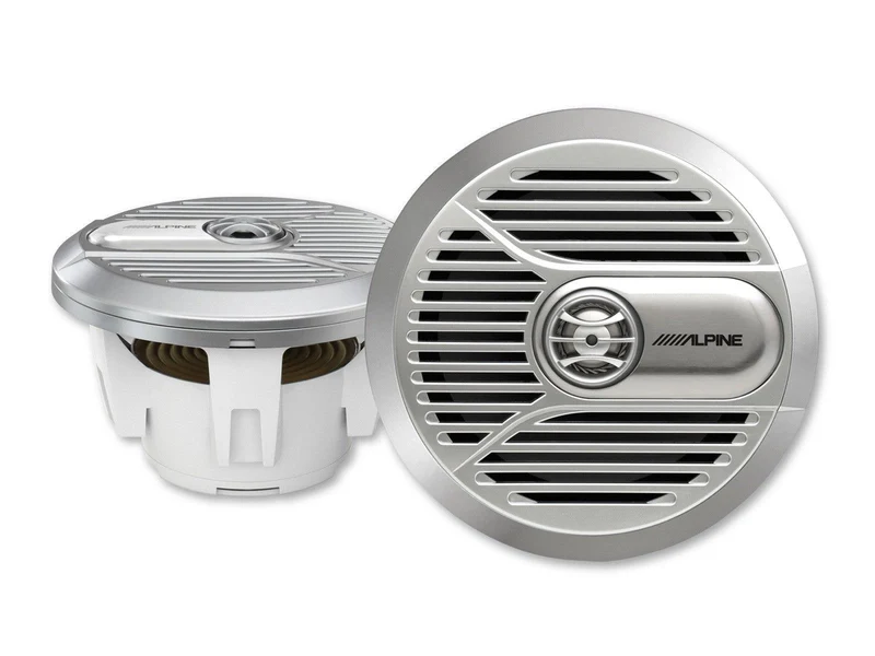 Alpine SPR-M700 Diffusori coassiali marini a 2 vie da 17,8 cm (150W) colore silver COPPIA