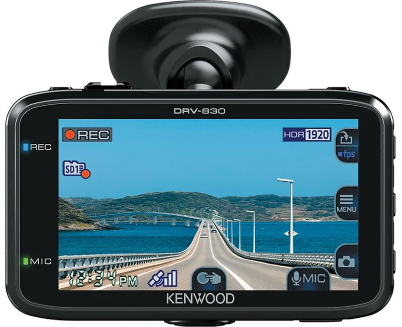Kenwood DRV-830 Dashcam Quad HD in HDR con GPS e display da 3 pollici