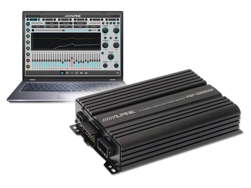 Alpine PDP-E800DSP Amplificatore Digitale Classe D 8 x 100W con DSP