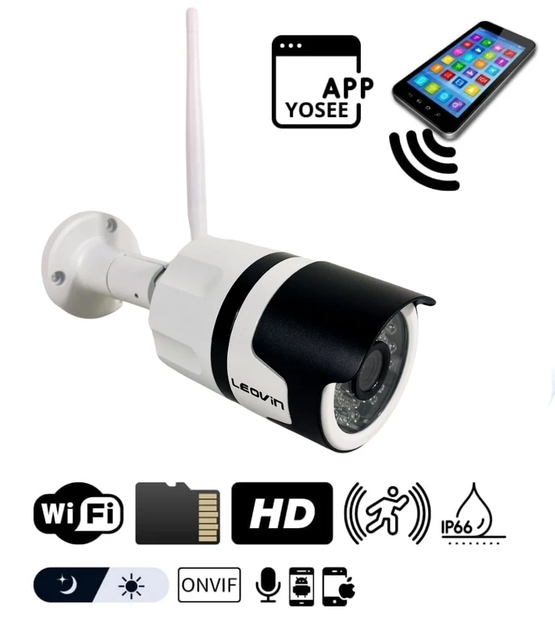 Telecamera IP Cam P2P WiFi SD Esterna Notturna Sorveglianza Smart App YOOSEE 1A