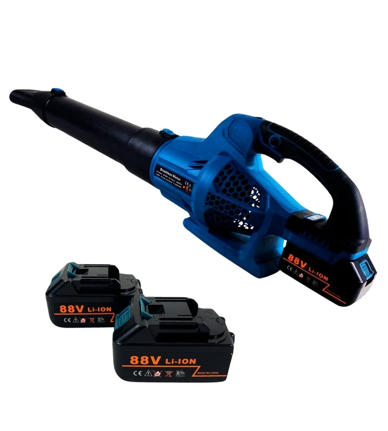 Soffiatore a Batteria Potente 6 Velocita' 2 Batterie Foglie Giardino Campeggio