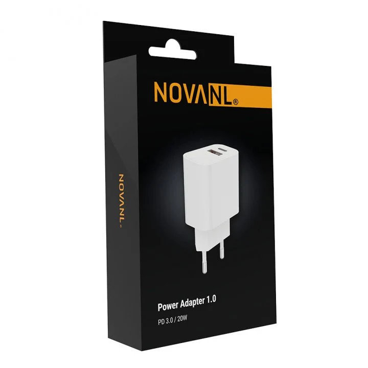 NovaNL Power Adapter 20W USB-A + USB-C
