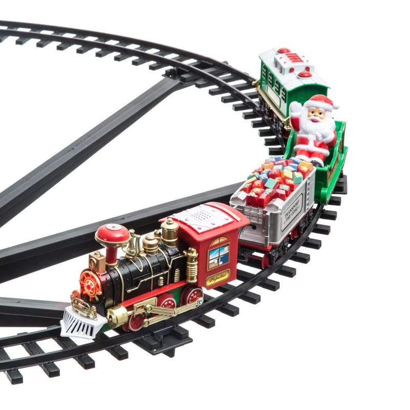 Trenino Natalizio Centrale Albero Di Natale Diametro 75 Cm 33 Pz Addobbi