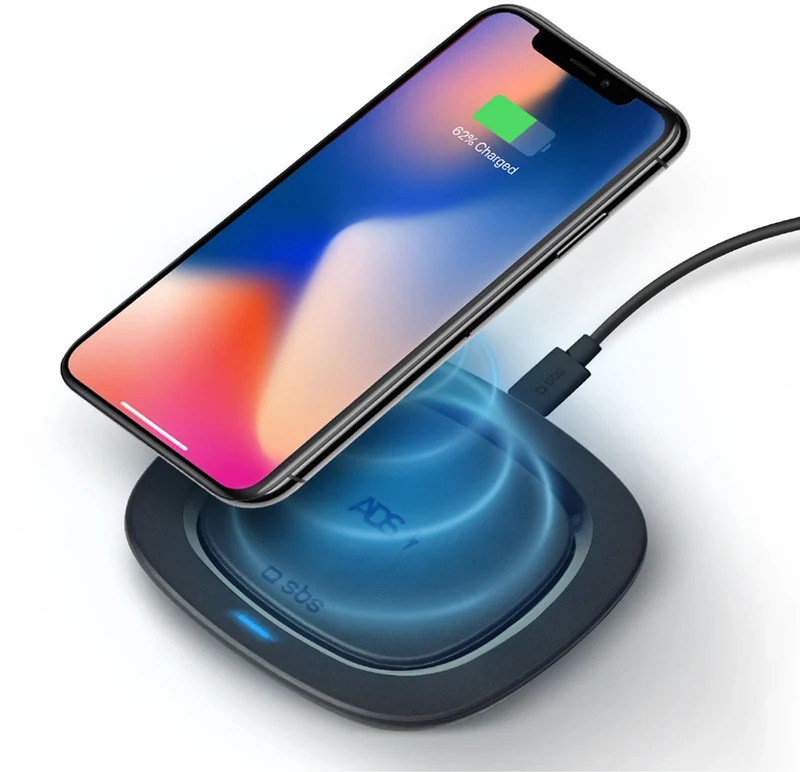 SBS Wireless Fast Charger 10W voor Qi smartphones