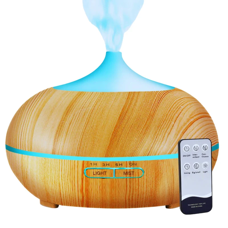 Diffusore di Aromi Oli Essenziali Ultrasuoni Luce Led Timer Telecomando