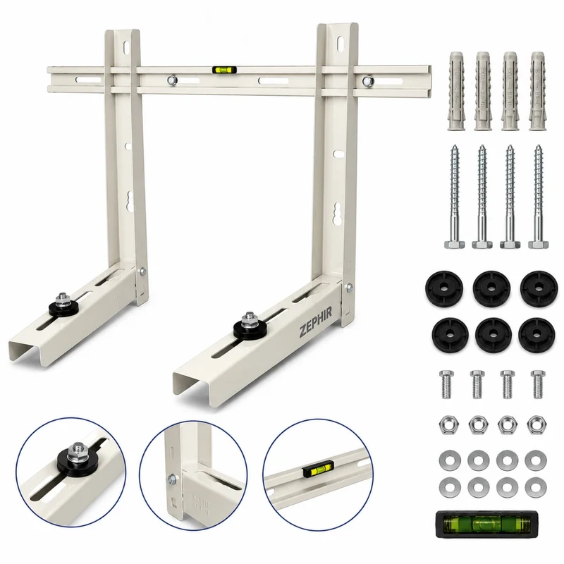 Staffe Condizionatore 160Kg 780x400x500 Montaggio Rapido Antivibrazione