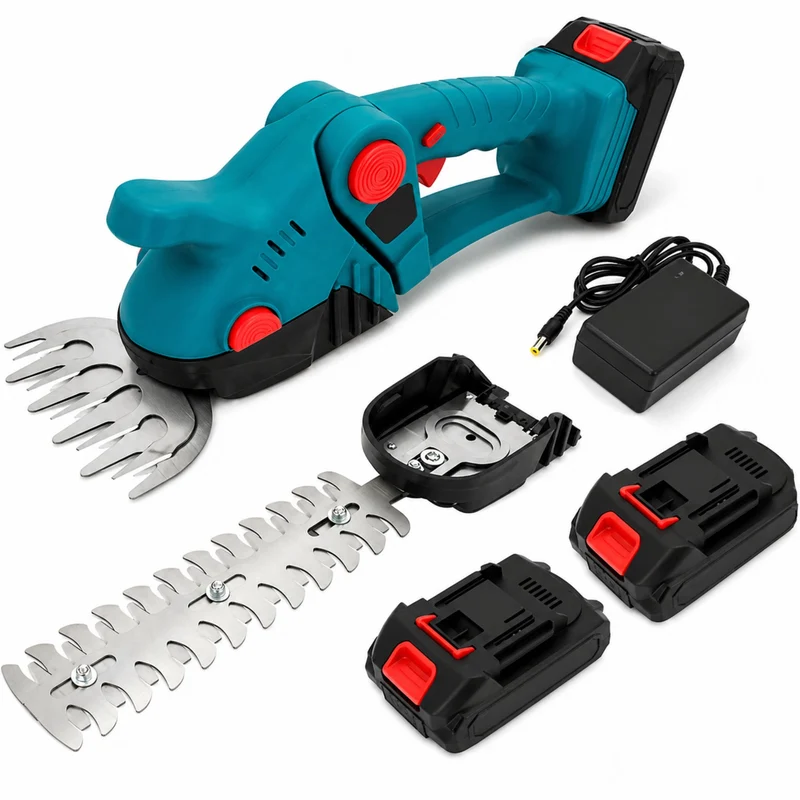 Tagliasiepi 48V Batteria Forbici Elettriche 2 Lame 2 Batterie Siepi Senza Fili