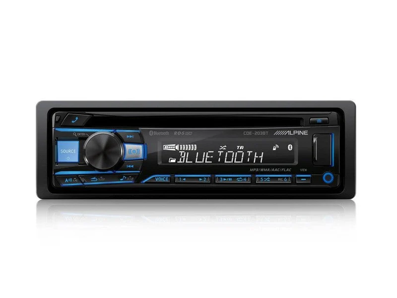 Alpine CDE-203BT Autoradio 1 Din CD USB AUX FLAC MP3 WMA AAC Bluetooth