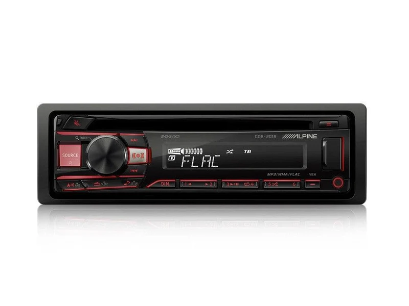 Alpine CDE-201R Autoradio 1 Din CD USB AUX FLAC MP3 WMA AAC Compatibilità Android