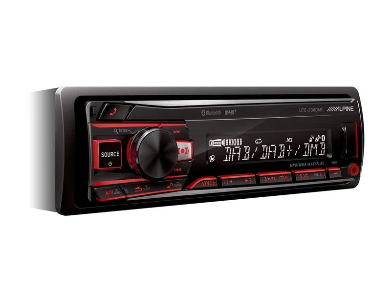 Alpine UTE-204DAB Autoradio 1 Din con USB, Radio DAB+ e Bluetooth