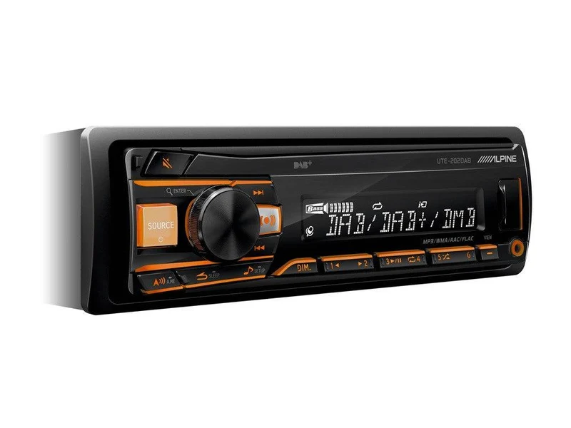 Alpine UTE-202DAB+ANT Autoradio 1 Din con USB e Radio DAB+ con Antenna KAE-242DA inclusa