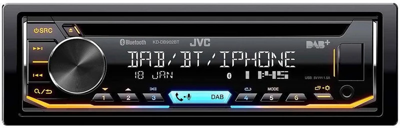 JVC KD-DB902BT autoradio 1 DIN con DAB+, Bluetooth, Spotify CD / USB / AUX-IN / iOS