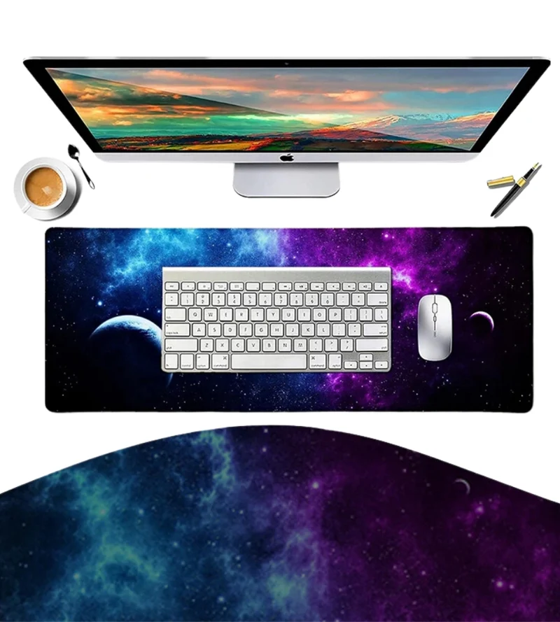 Tappetino Mouse Tastiera Gaming XXL 80 x 30 Mousepad Antiscivolo Impermeabile