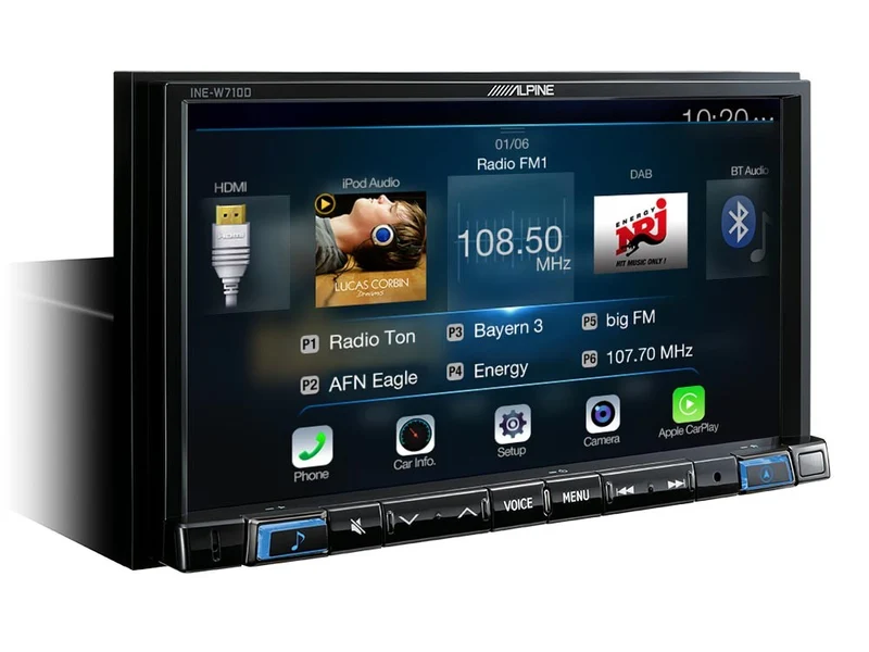 Alpine INE-W710D Media Station 7" con Navi, Bluetooth, App CarPlay e Android Auto