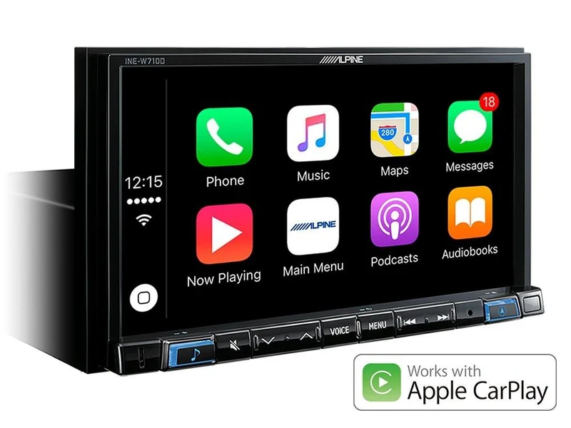 Alpine INE-W710DC Media Station 7'' con Bluetooth, App CarPlay, Android Auto e Navi + Mappe Truck
