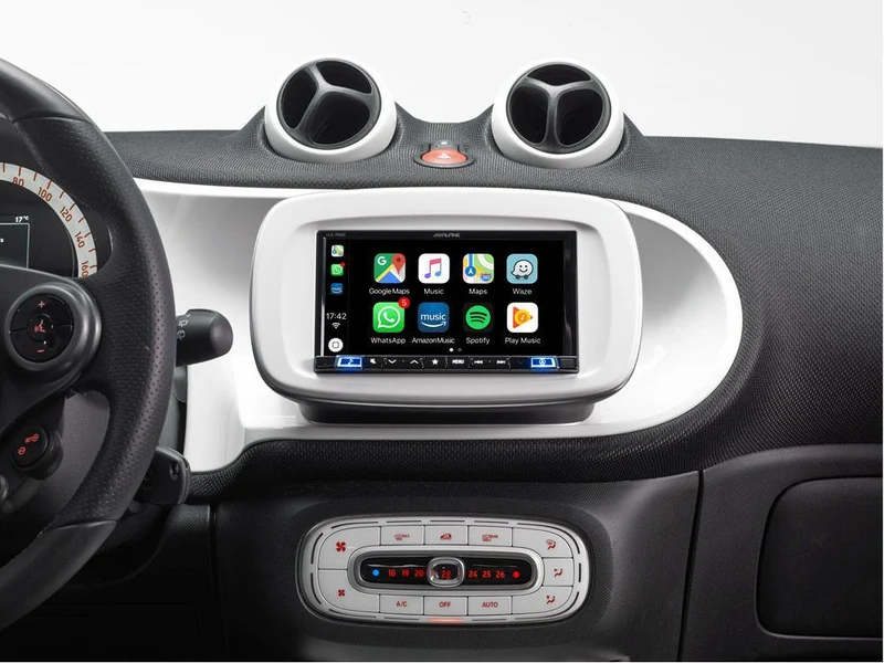 Alpine iLX-702-SM-W autoradio 2 DIN specifico per Smart 453 colore Bianco