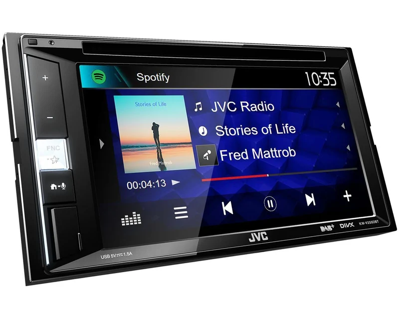 JVC KW-V255DBT autoradio 2 DIN DVD/CD/USB con DAB+ e Bluetooth