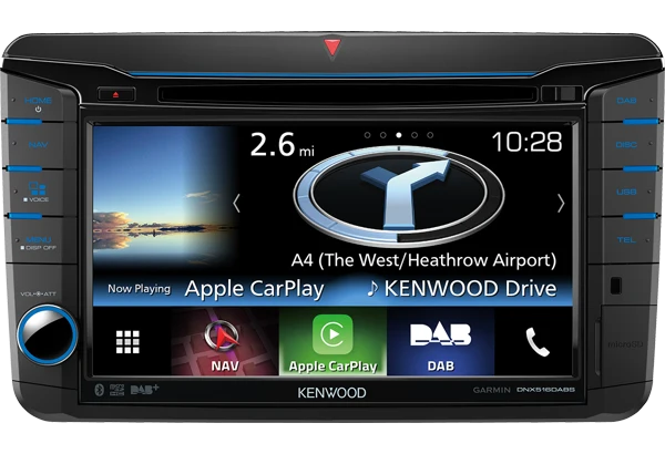 Kenwood DNX516DABS Autoradio 7.0" WVGA, SPECIFICO per VW, Skoda & Seat con Navigation System e radio DAB tuner